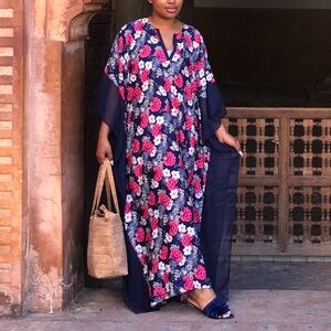 caftan style lounge dress / beach cover